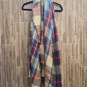 Extra long plaid scarf/shawl
